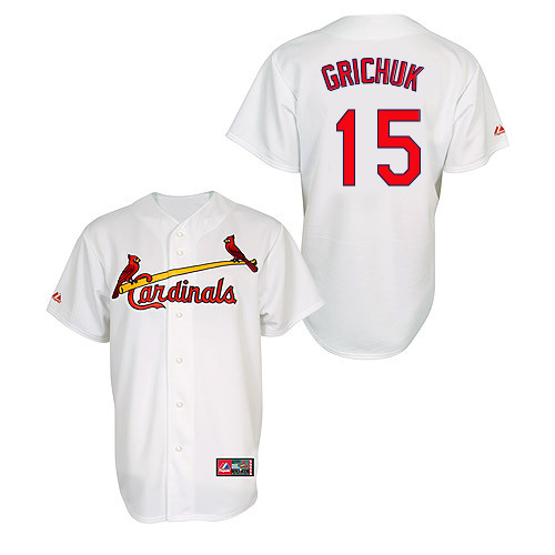 Randal Grichuk #15 MLB Jersey-St Louis Cardinals Men's Authentic Home Jersey by Majestic Athletic Baseball Jersey